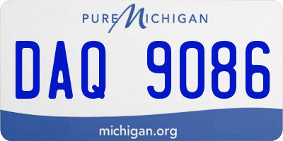 MI license plate DAQ9086