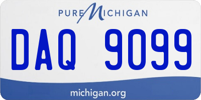 MI license plate DAQ9099