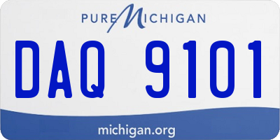 MI license plate DAQ9101