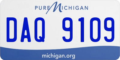 MI license plate DAQ9109