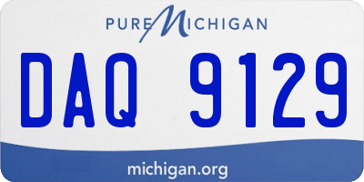 MI license plate DAQ9129