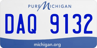MI license plate DAQ9132