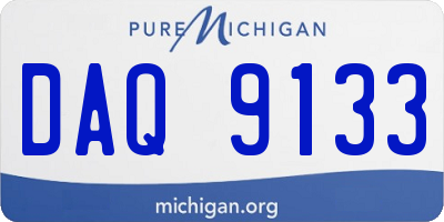 MI license plate DAQ9133
