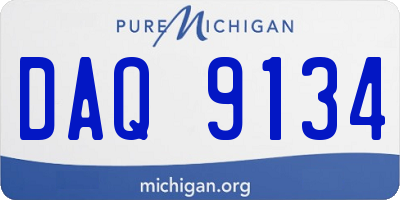 MI license plate DAQ9134