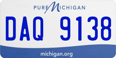 MI license plate DAQ9138