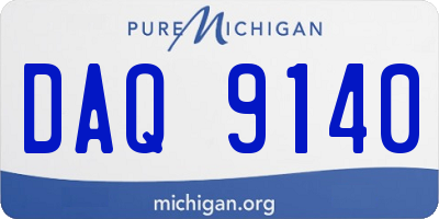 MI license plate DAQ9140