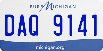 MI license plate DAQ9141