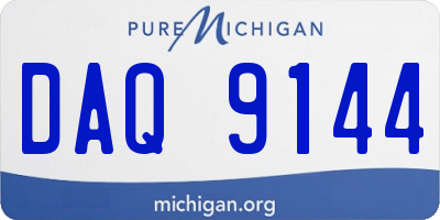 MI license plate DAQ9144
