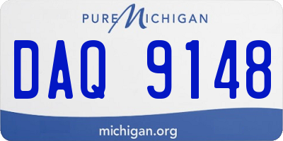 MI license plate DAQ9148