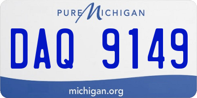 MI license plate DAQ9149