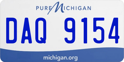 MI license plate DAQ9154