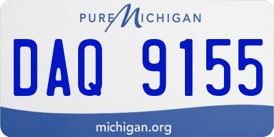 MI license plate DAQ9155