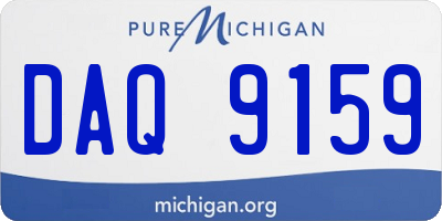 MI license plate DAQ9159