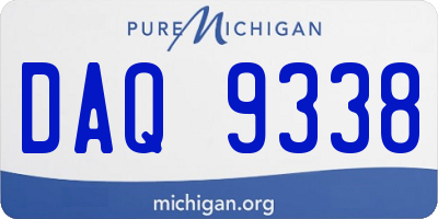 MI license plate DAQ9338