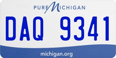 MI license plate DAQ9341
