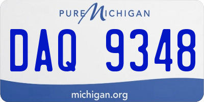MI license plate DAQ9348