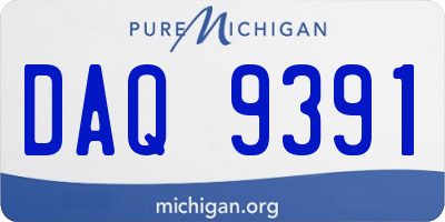 MI license plate DAQ9391