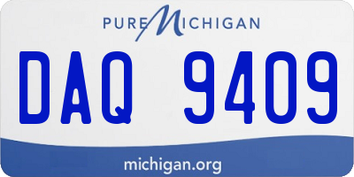 MI license plate DAQ9409