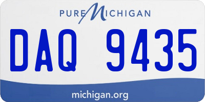 MI license plate DAQ9435