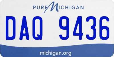MI license plate DAQ9436