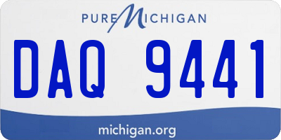 MI license plate DAQ9441