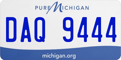 MI license plate DAQ9444