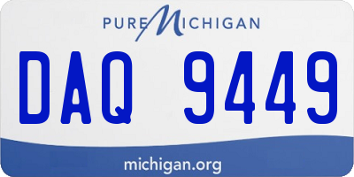 MI license plate DAQ9449