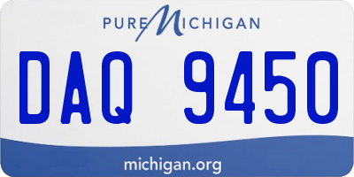 MI license plate DAQ9450