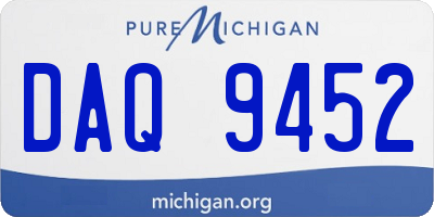 MI license plate DAQ9452