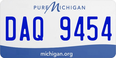 MI license plate DAQ9454
