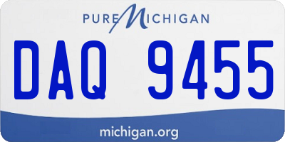 MI license plate DAQ9455