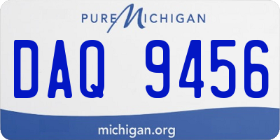 MI license plate DAQ9456