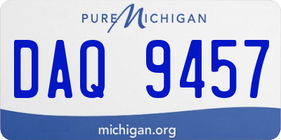 MI license plate DAQ9457