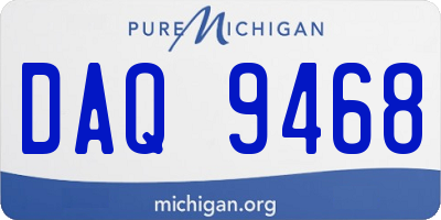MI license plate DAQ9468