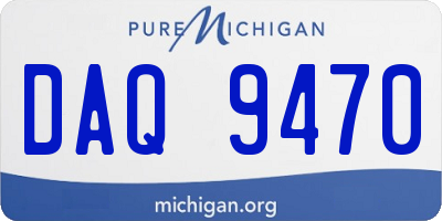 MI license plate DAQ9470