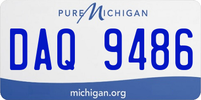 MI license plate DAQ9486