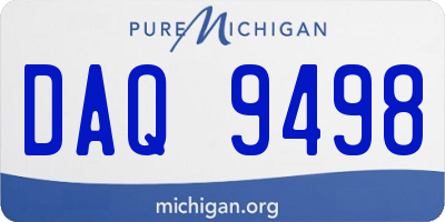 MI license plate DAQ9498