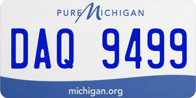 MI license plate DAQ9499