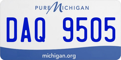 MI license plate DAQ9505