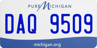 MI license plate DAQ9509