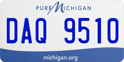 MI license plate DAQ9510