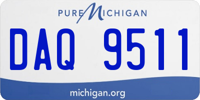 MI license plate DAQ9511