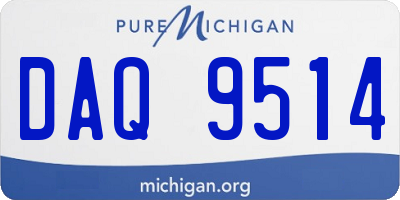 MI license plate DAQ9514
