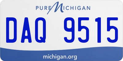 MI license plate DAQ9515