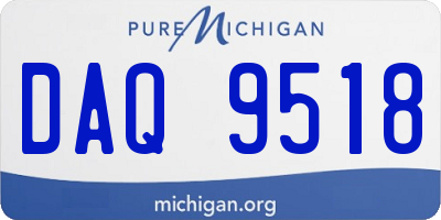 MI license plate DAQ9518