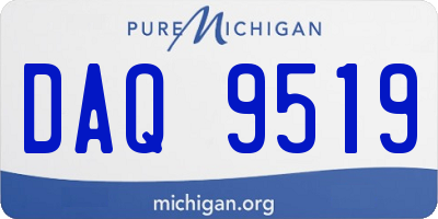MI license plate DAQ9519