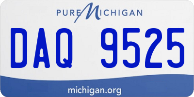 MI license plate DAQ9525