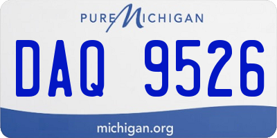 MI license plate DAQ9526
