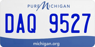 MI license plate DAQ9527