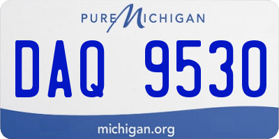 MI license plate DAQ9530
